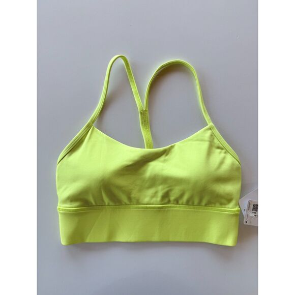 NWT Lululemon Flow Y Nulu Bra *Light Support, A–C Cups in Electric Lemon Size 6 - Picture 7 of 15